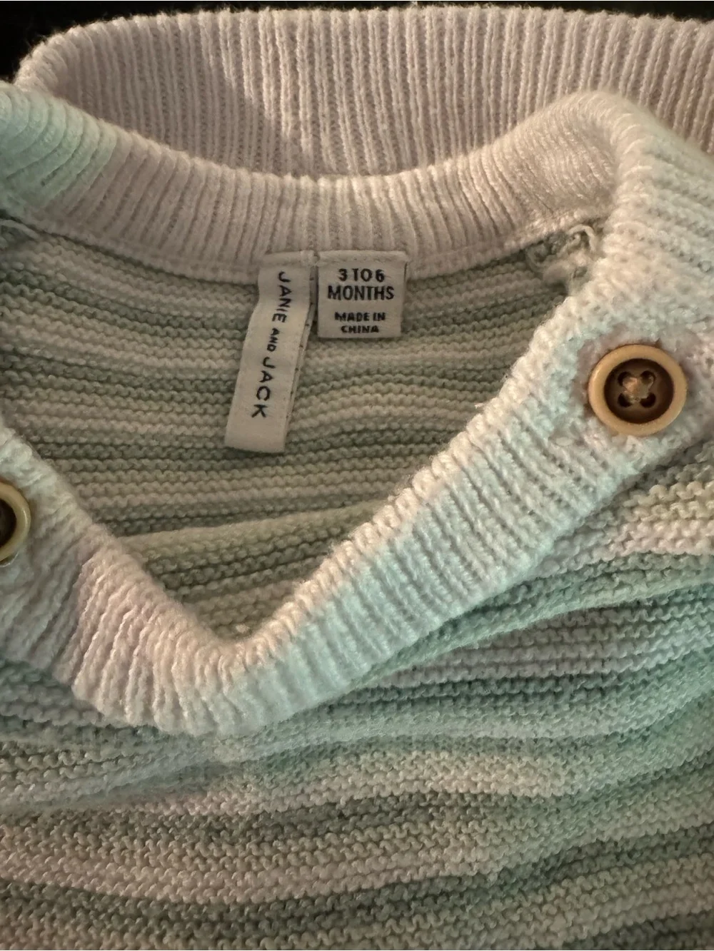 Janie and Jack Baby Knit Sweater & Pants Set Green Stripe 3–6 Months